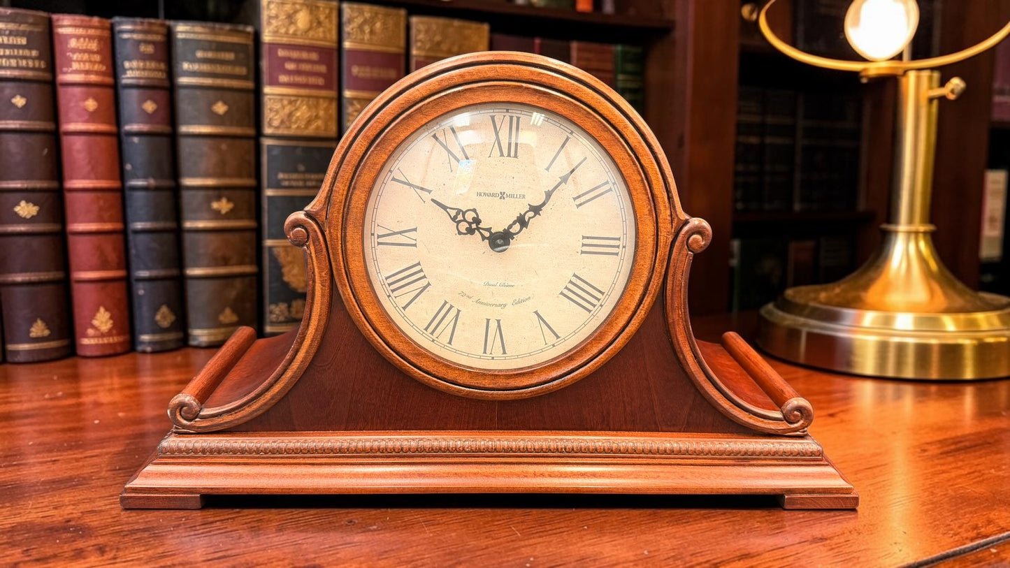 Howard Miller Hampton Mantel Clock 72nd Anniversary Edition – Hermle Quartz Dual Chime Westminster * Bim Bam