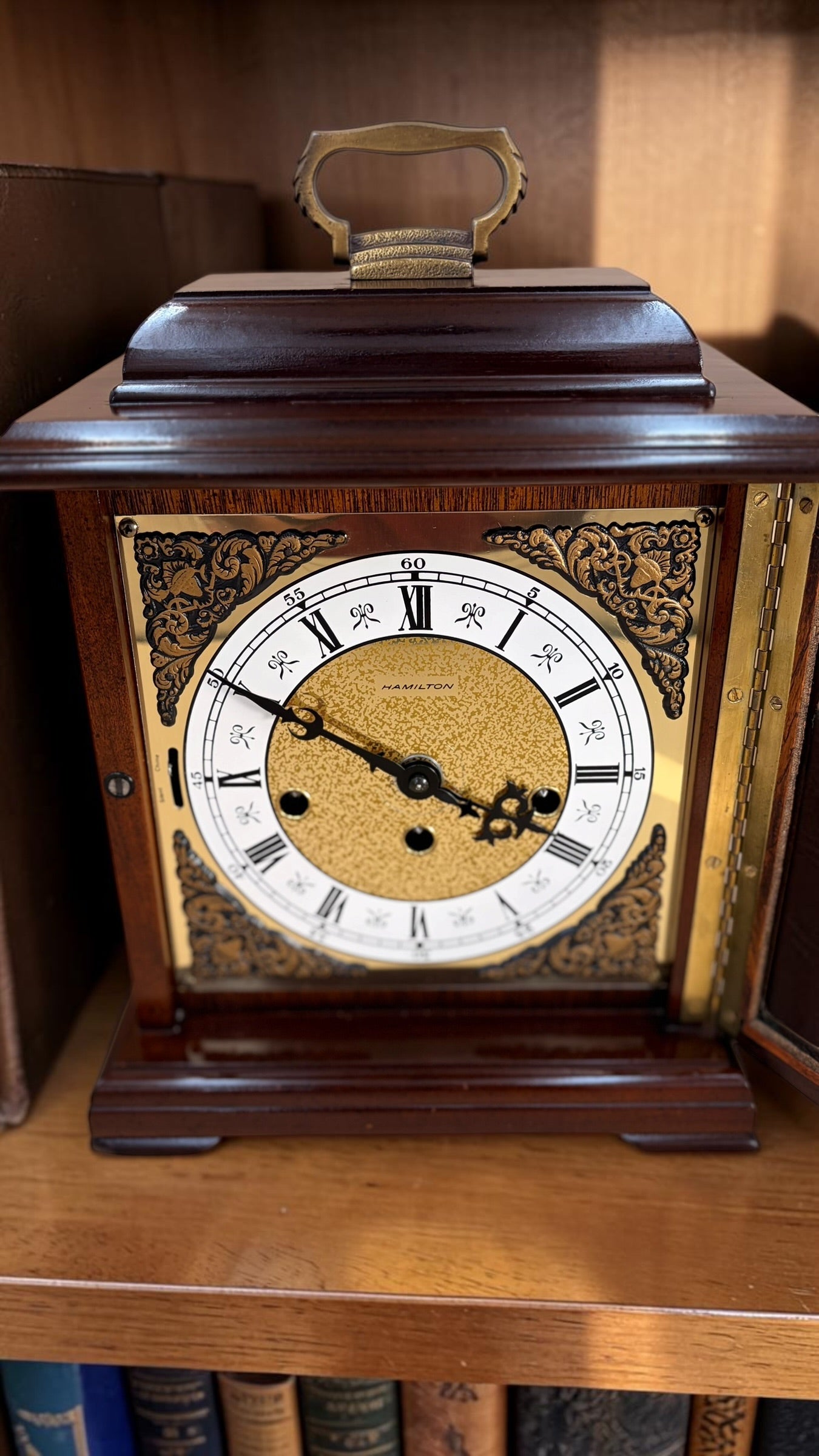 Vintage Hamilton Mechanical Mantel Clock – Westminster Chime – German Movement – Freshly Serviced
