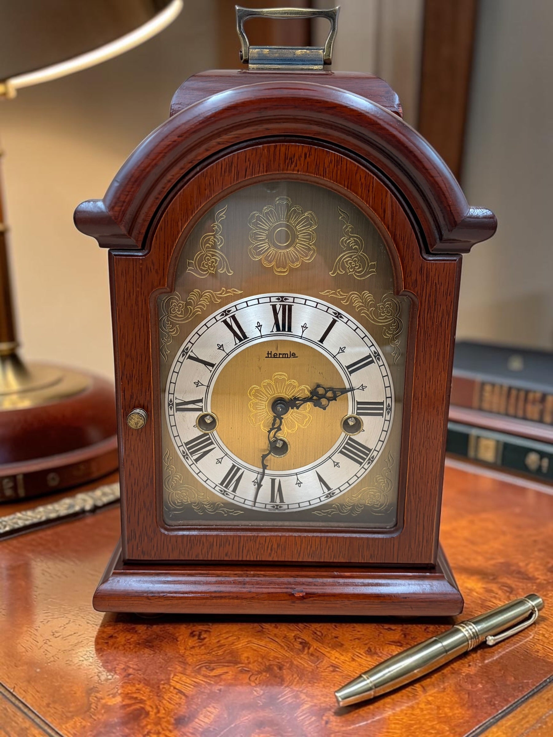 Hermle Westminster Mantel Clock – West Germany 8-Day Key Wind Serviced