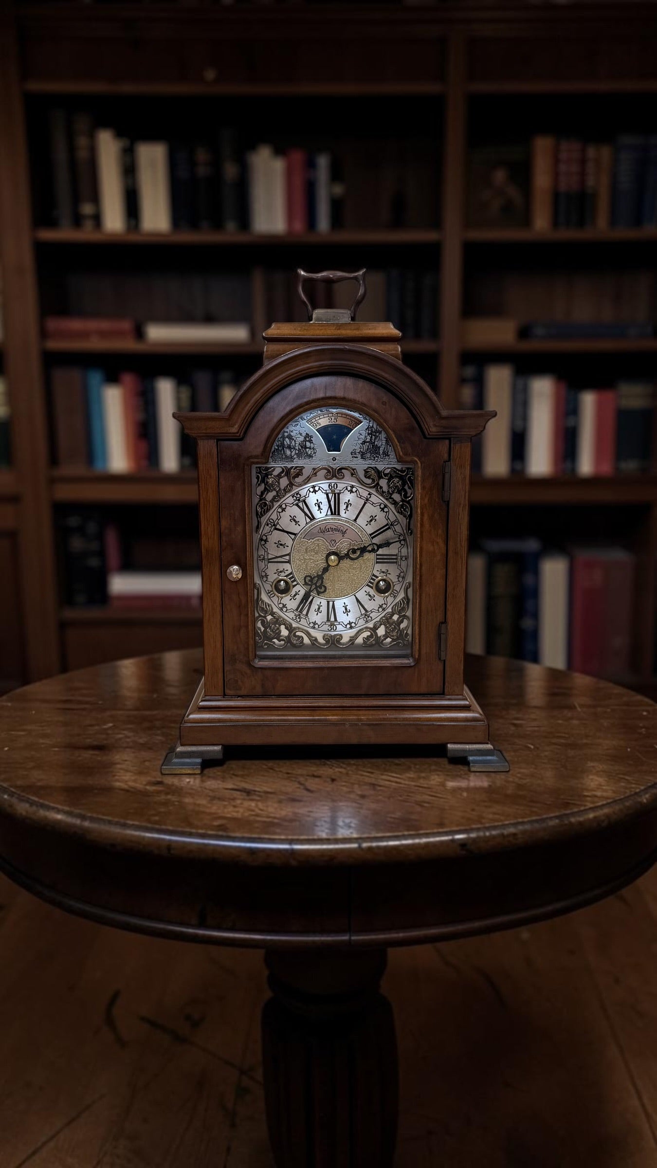 Warmink Wuba Dutch Bracket Clock – Moonphase Dial – Fully Serviced