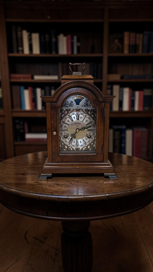 Warmink Wuba Dutch Bracket Clock – Moonphase Dial – Fully Serviced