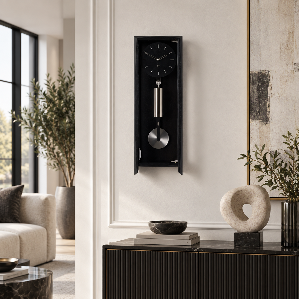 The Froxfield Wall Clock – Black Oak