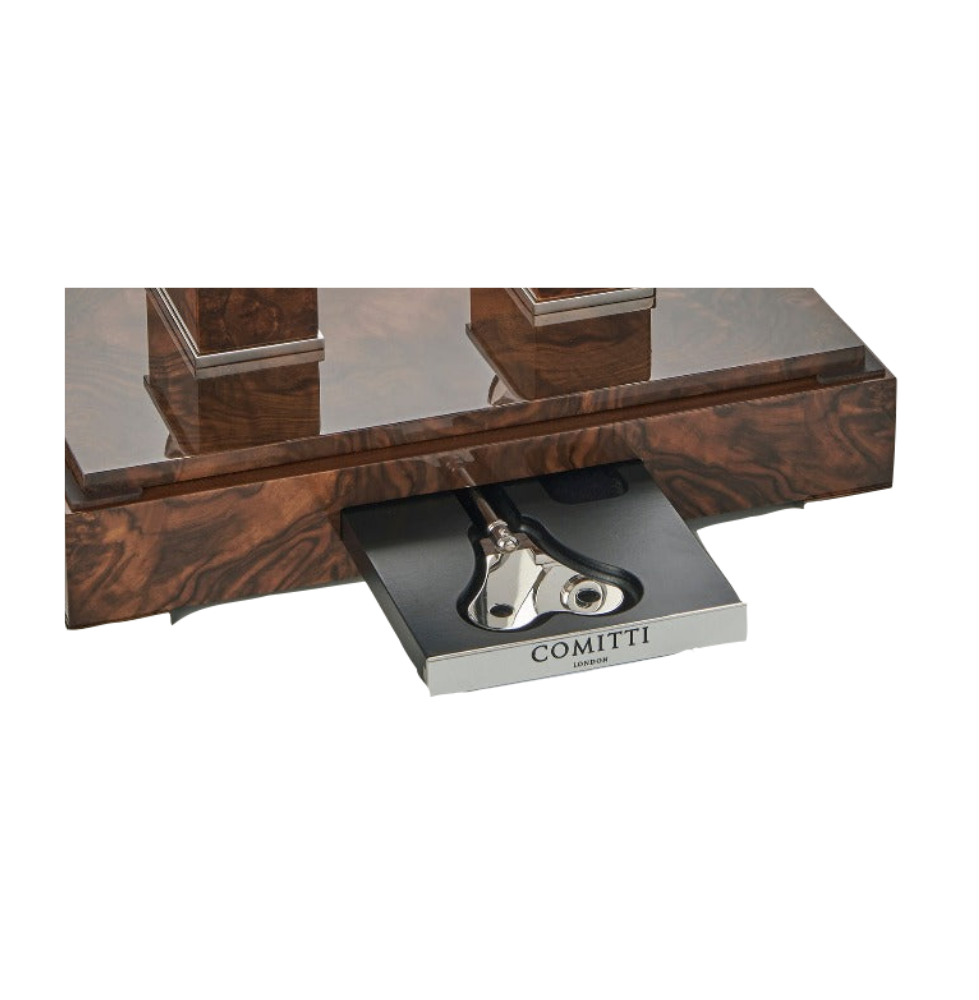 Comitti The Navigator – Rhodium & Burr Walnut – product view 5