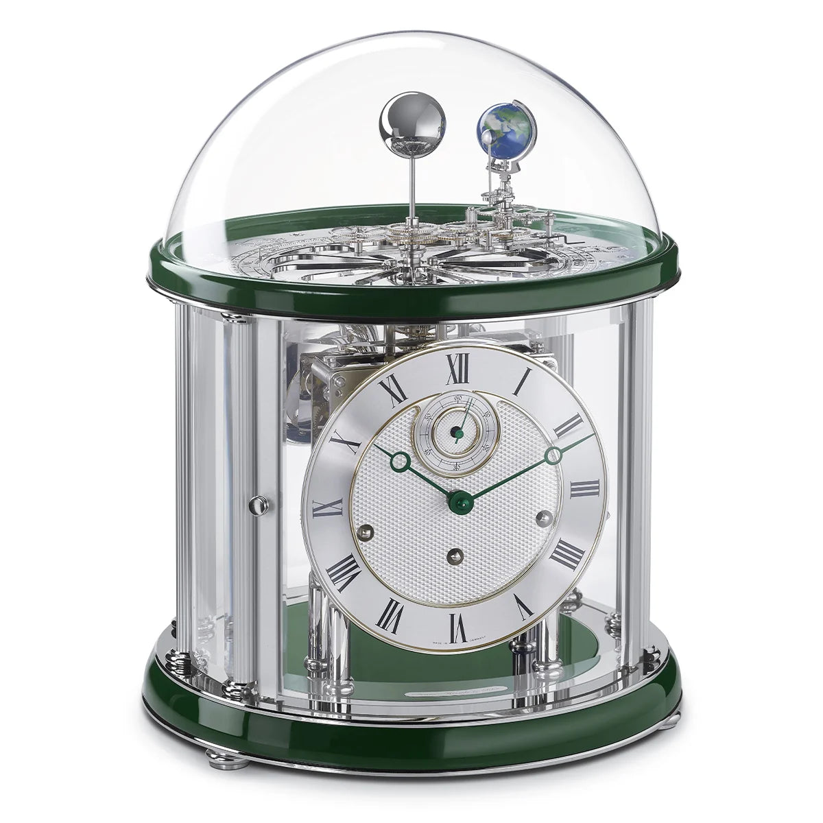 Hermle Tellurium Nickel Mantel Clock