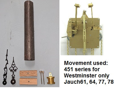 Jauch 78 to Hermle Complete Conversion Kit — Westminster