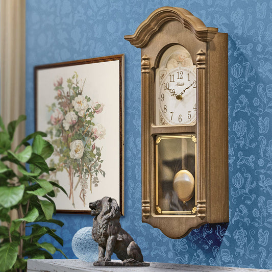 Hermle Wall Clock Moon Phase Oak - Roseland