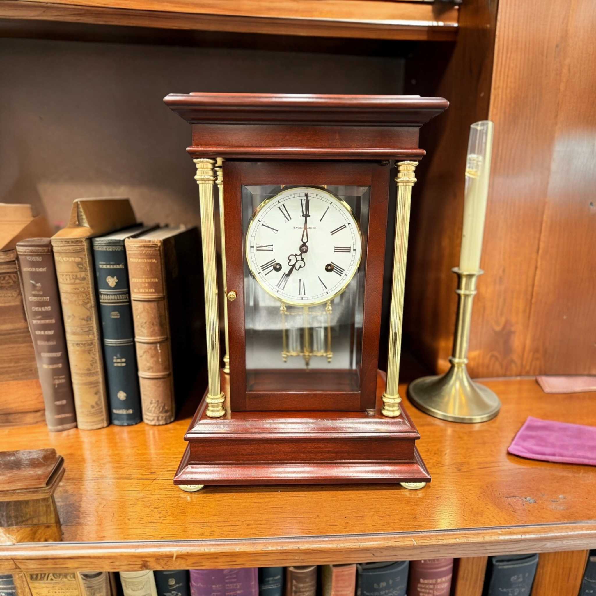 Howard Miller ‘Tribute’ Crystal Regulator Mantel Clock – 1990s Hermle Mechanical Movement