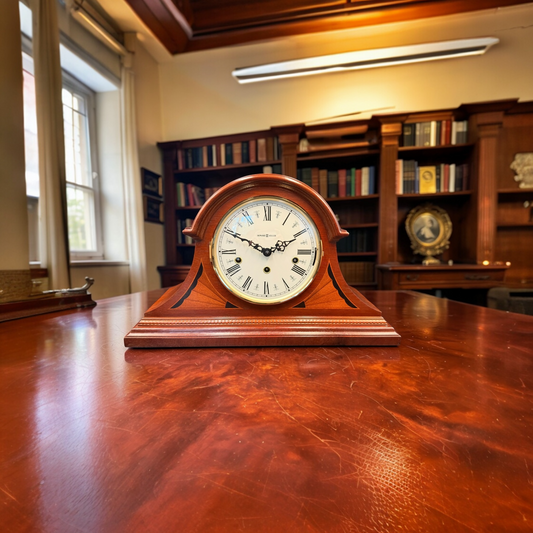 Howard Miller Downing Mantel Clock – Kieninger Triple Chime, Key Wound, Inlaid Wood Case