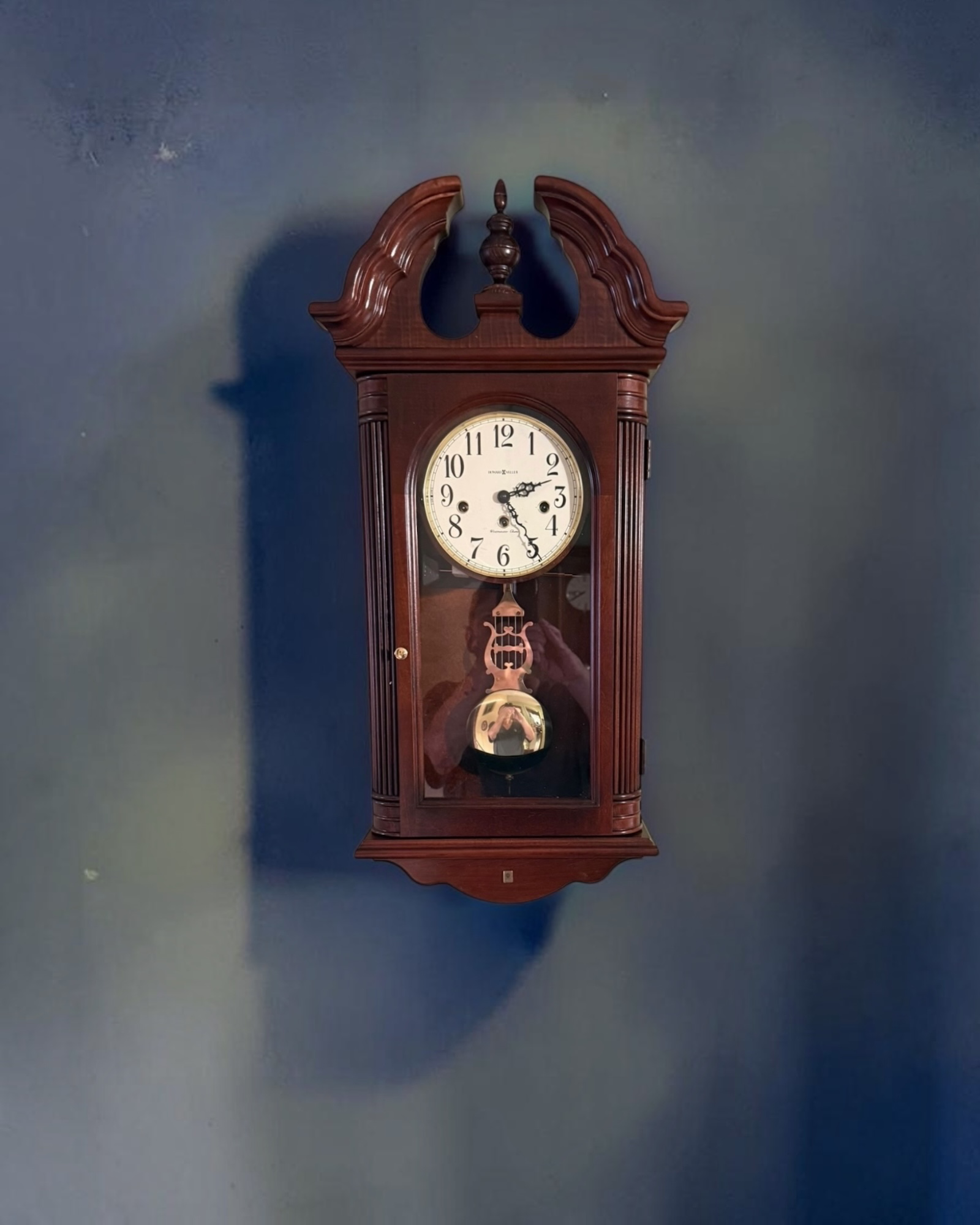 Howard Miller 613-653 New Old Stock Wall Clock in Factory Box | Key Wound Westminster Chime Clock | Hermle Movement