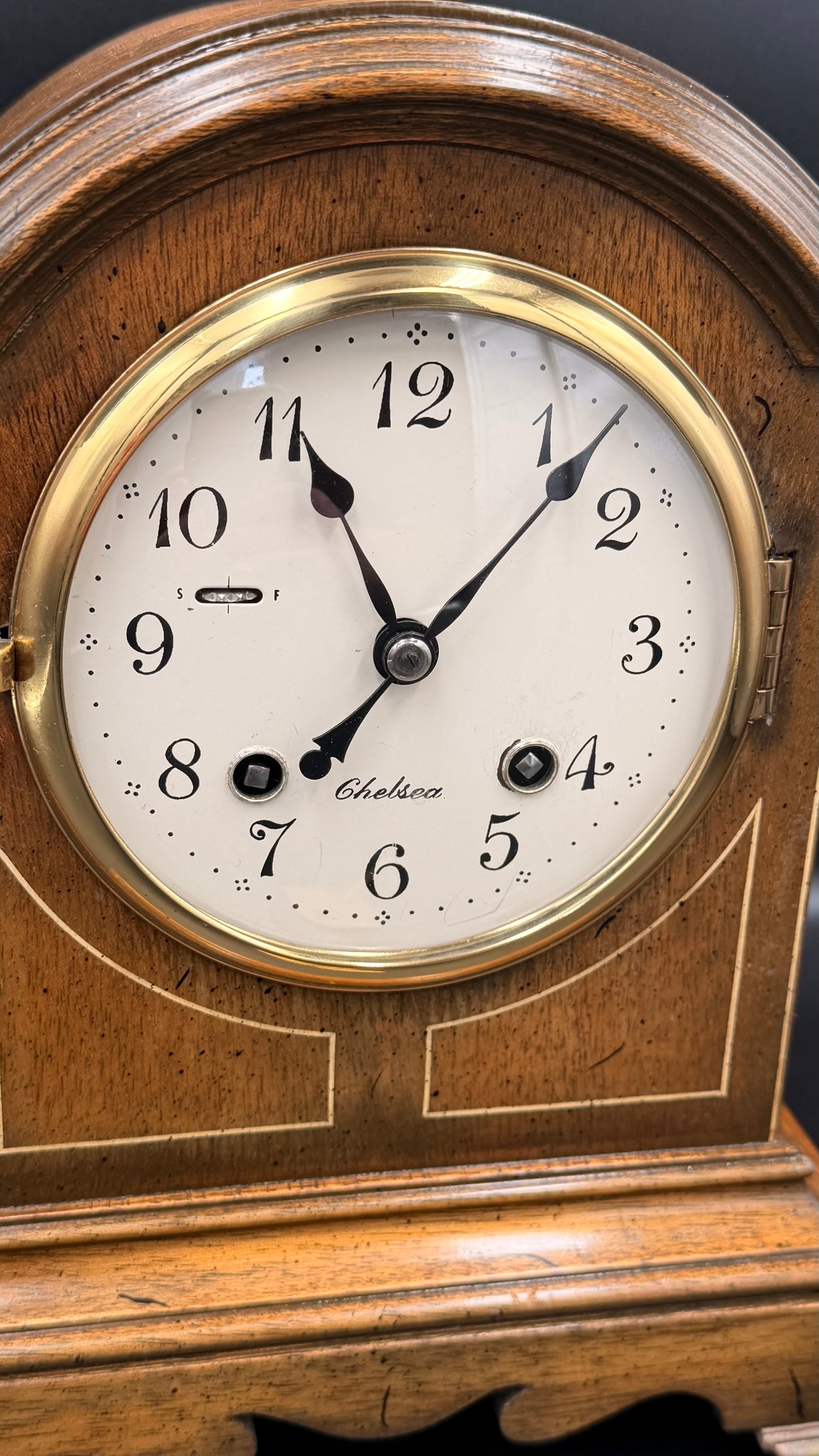Chelsea Williamsburg Restoration Wythe House Mantel Clock Working Perfectly With Original Key