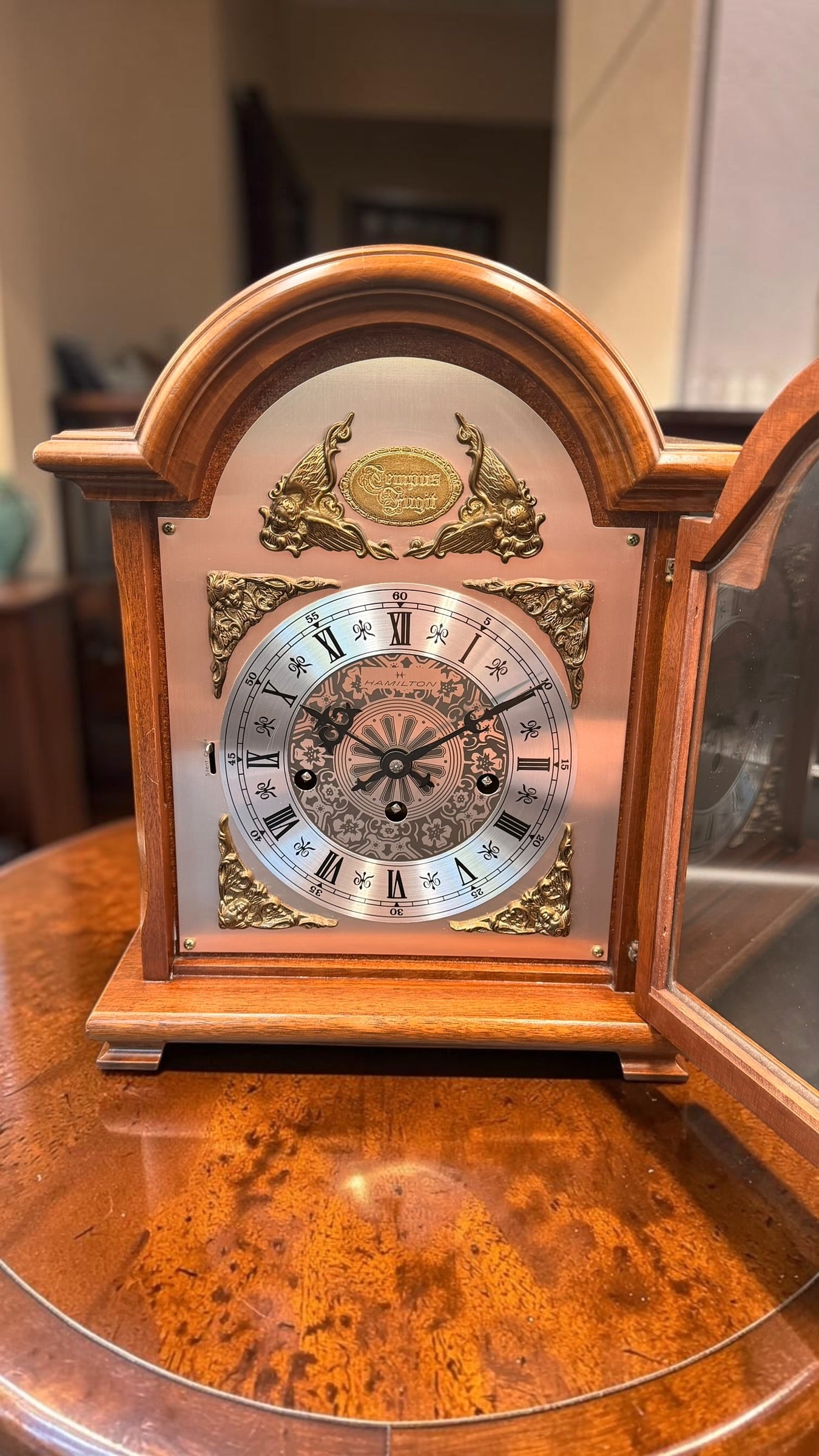 Hamilton Westminster Mantel Clock Mechanical German Movement Bracket Clock