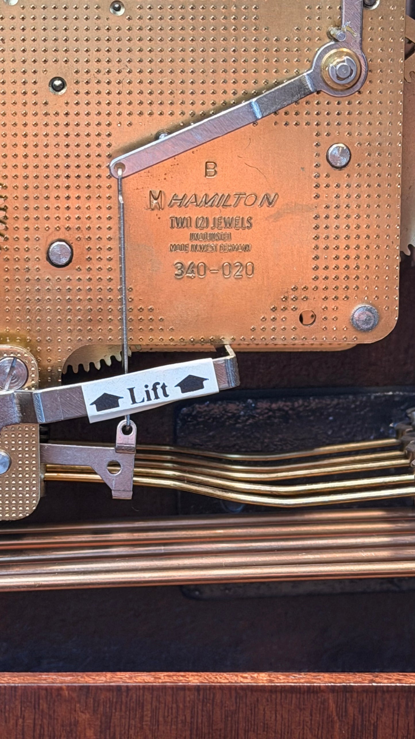 Hamilton Westminster Mantel Clock Mechanical German Movement Bracket Clock