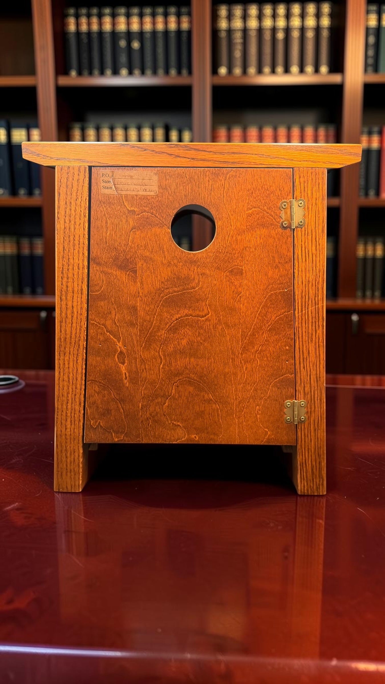 Handcrafted Mission Quarter-Sawn White Oak Mantel Clock by LaVern Bontrager – Westminster Chime – Beveled Glass