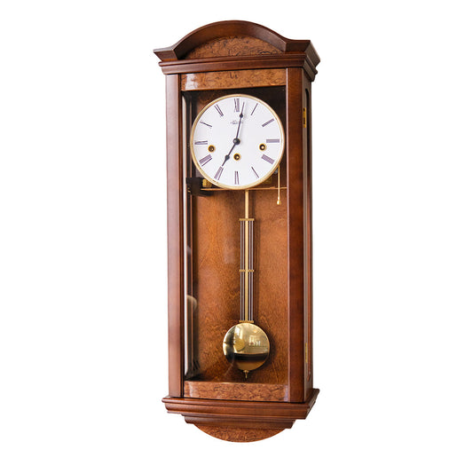 Hermle Regulator Wall Clock Westminster Chime Walnut - Isabella