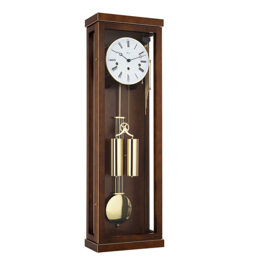 Hermle Regulator Wall Clock Westminster Chime Walnut - Laredo
