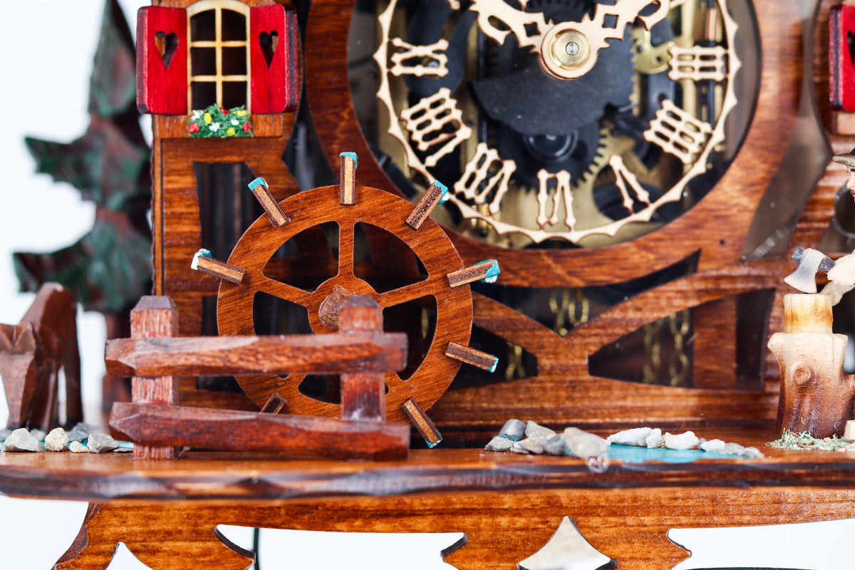 Anton Schneider MT 6667/9 The Mill cuckoo clock, detail view