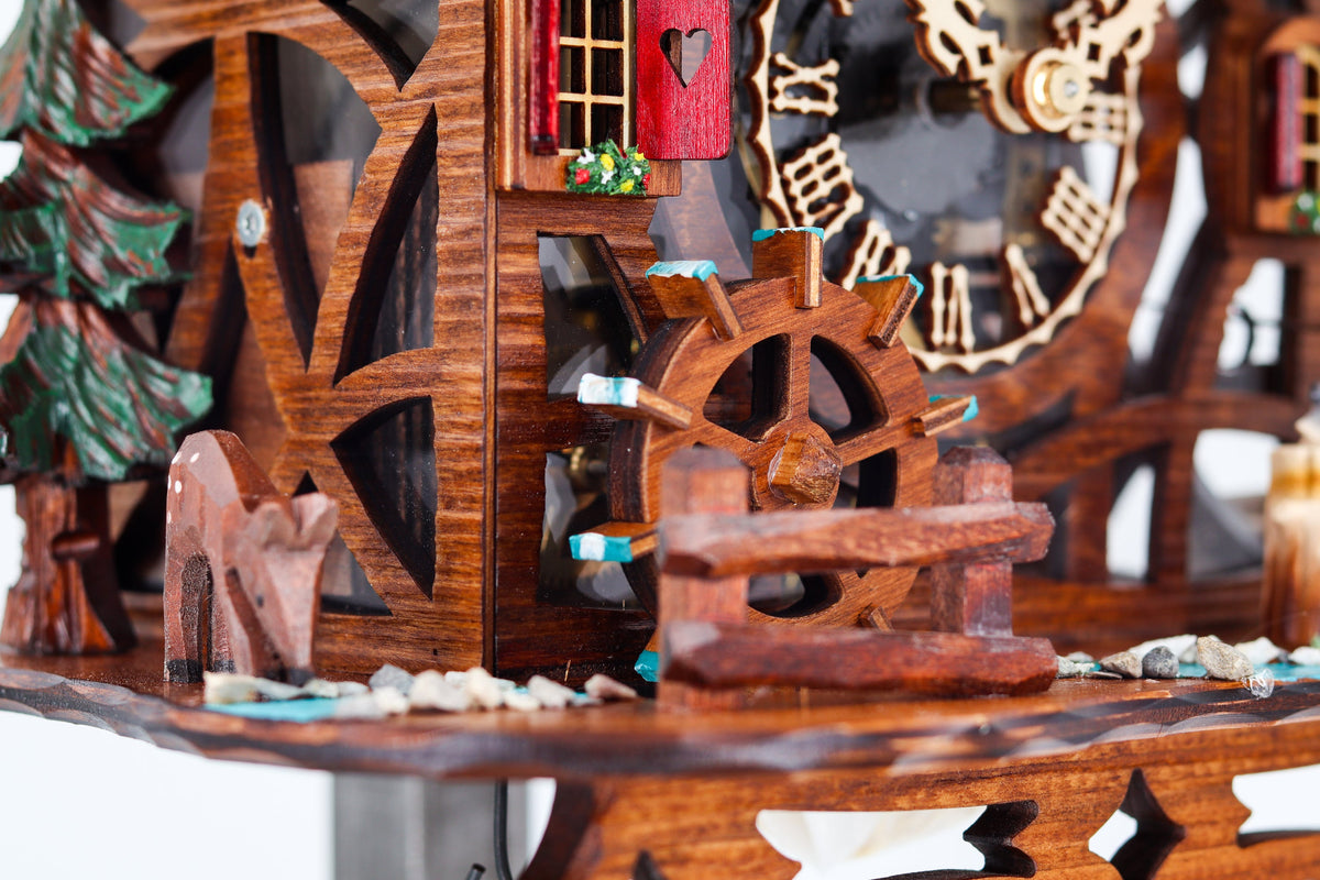 Anton Schneider MT 6667/9 The Mill cuckoo clock, detail view