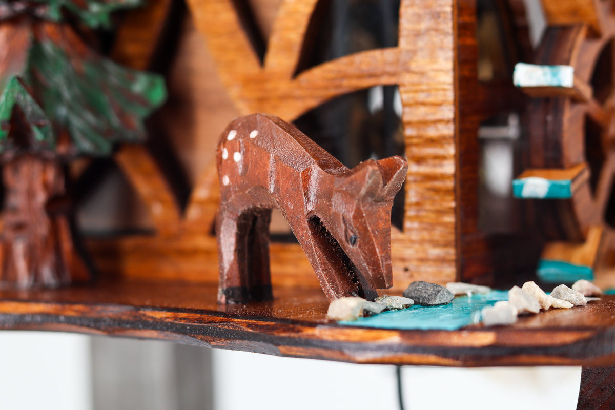 Anton Schneider MT 6667/9 The Mill cuckoo clock, detail view