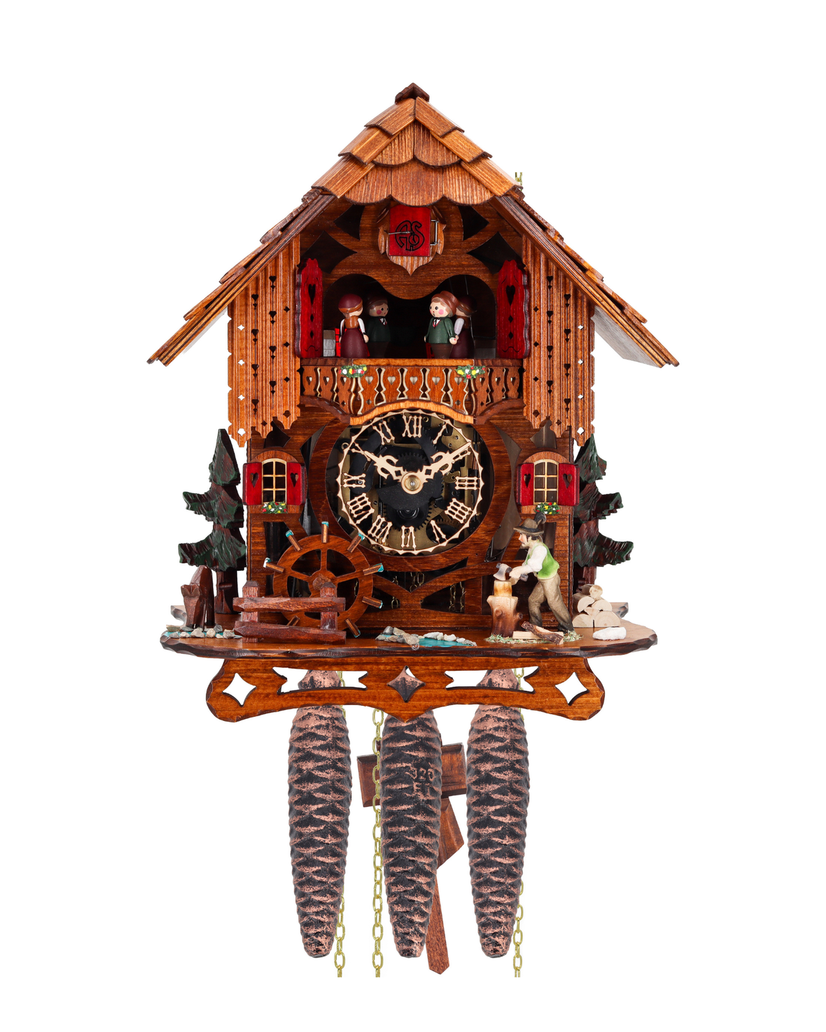 Anton Schneider MT 6667/9 The Mill cuckoo clock, front view