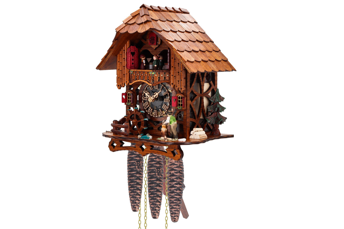 Anton Schneider MT 6667/9 The Mill cuckoo clock, side view