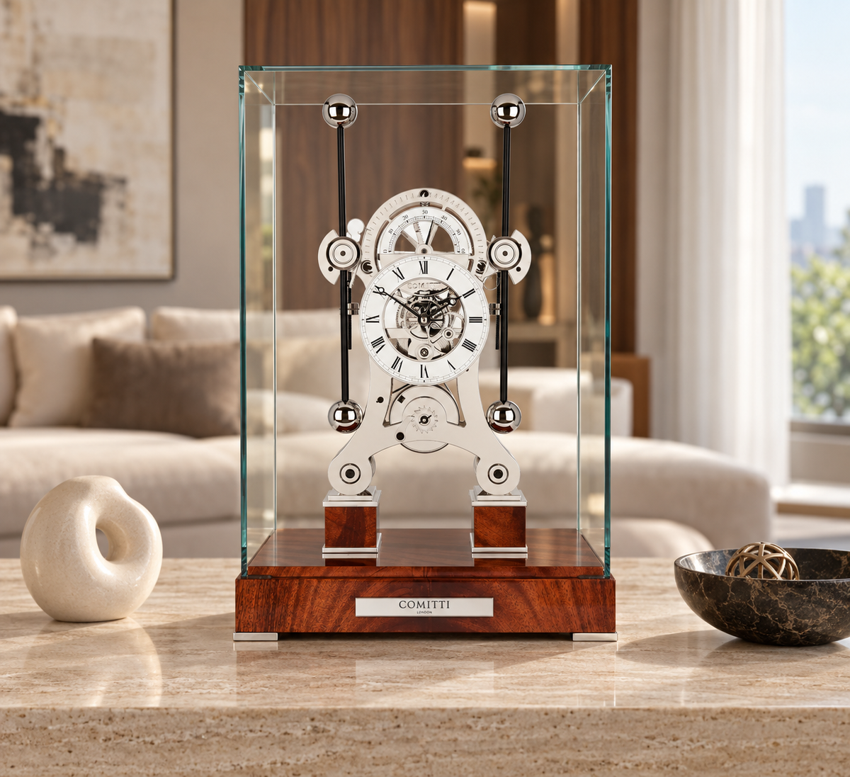 The Navigator – Rhodium & Mahogany
