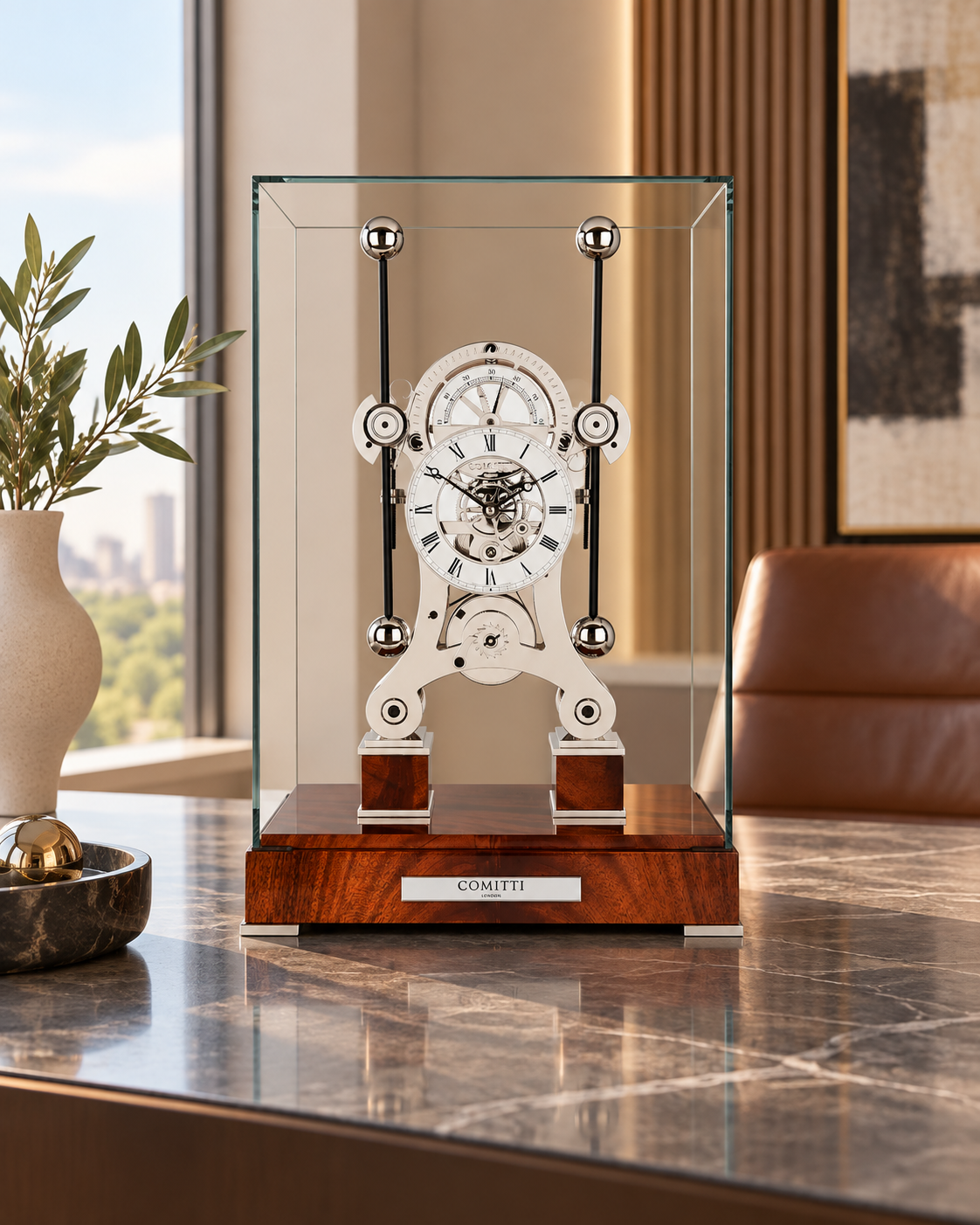 The Navigator – Rhodium & Mahogany