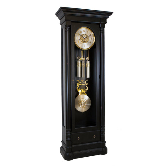 Hermle Floor Clock Triple Chime Black - Nicolette