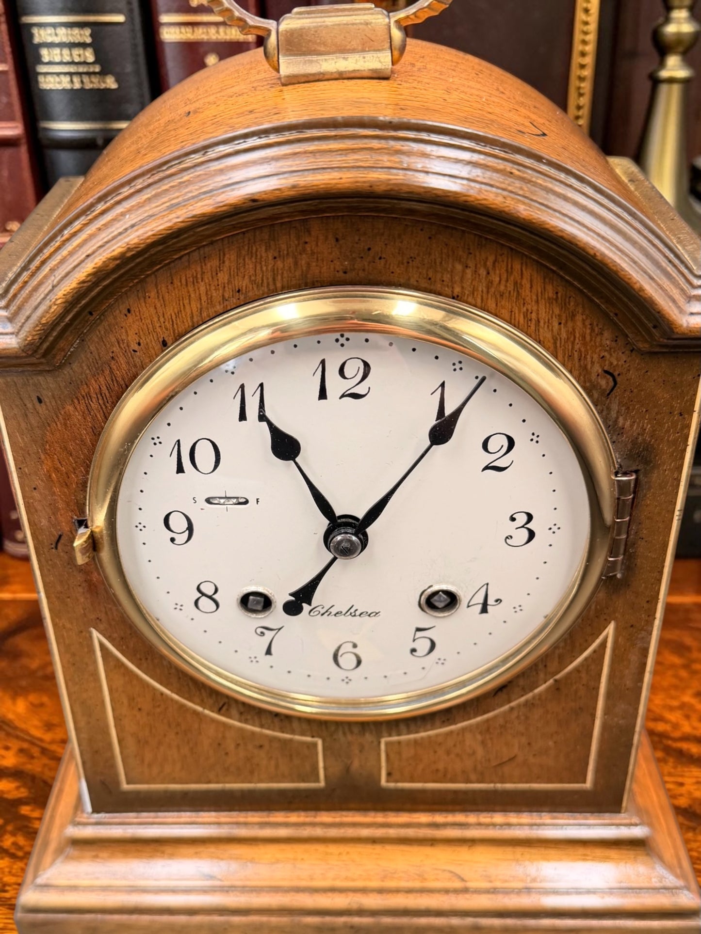Chelsea Williamsburg Restoration Wythe House Mantel Clock Working Perfectly With Original Key