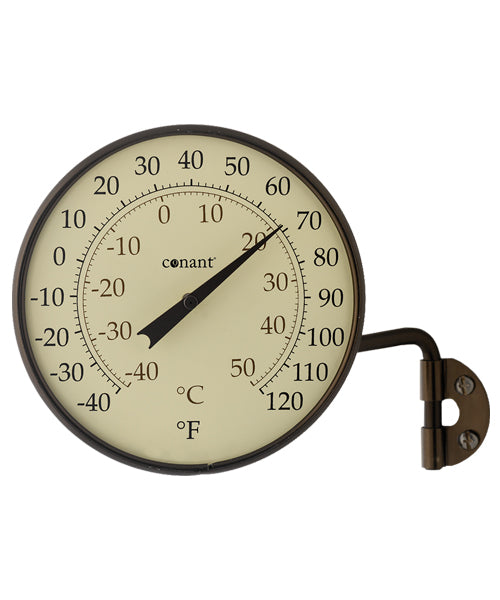 Weems & Plath Conant Décor Small Dial Thermometer in Bronze Patina