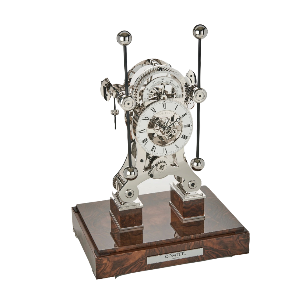 Comitti The Navigator – Rhodium & Burr Walnut – product view 2