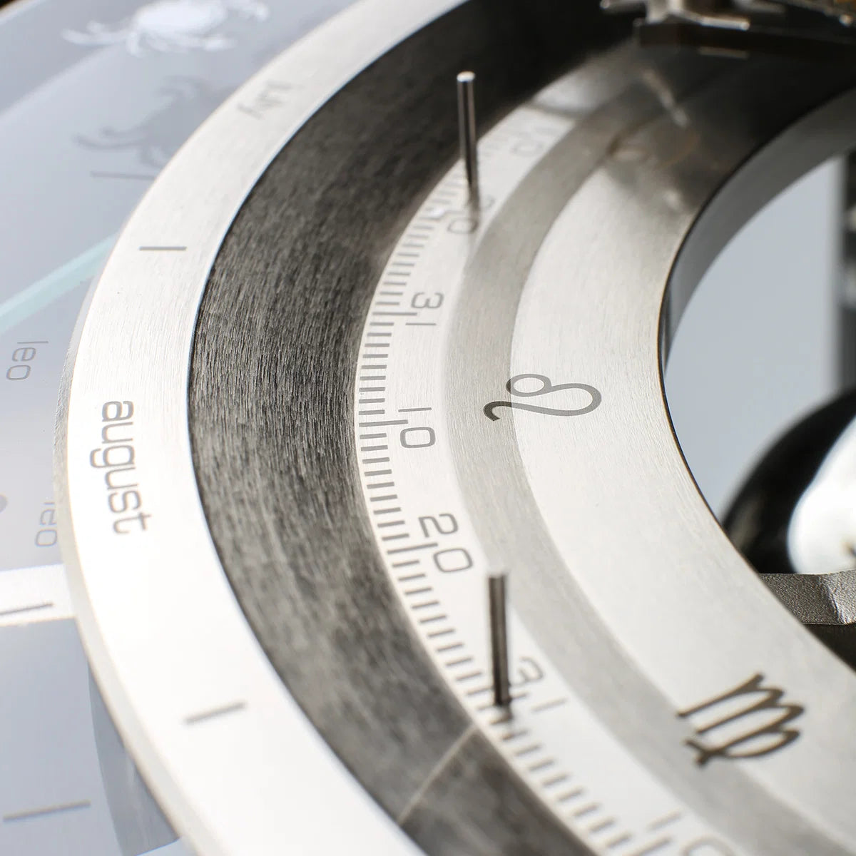 Hermle Tellurium Nickel Mantel Clock