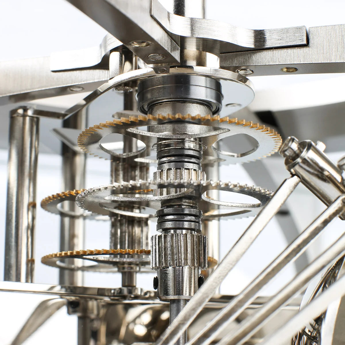 Hermle Tellurium Nickel Mantel Clock
