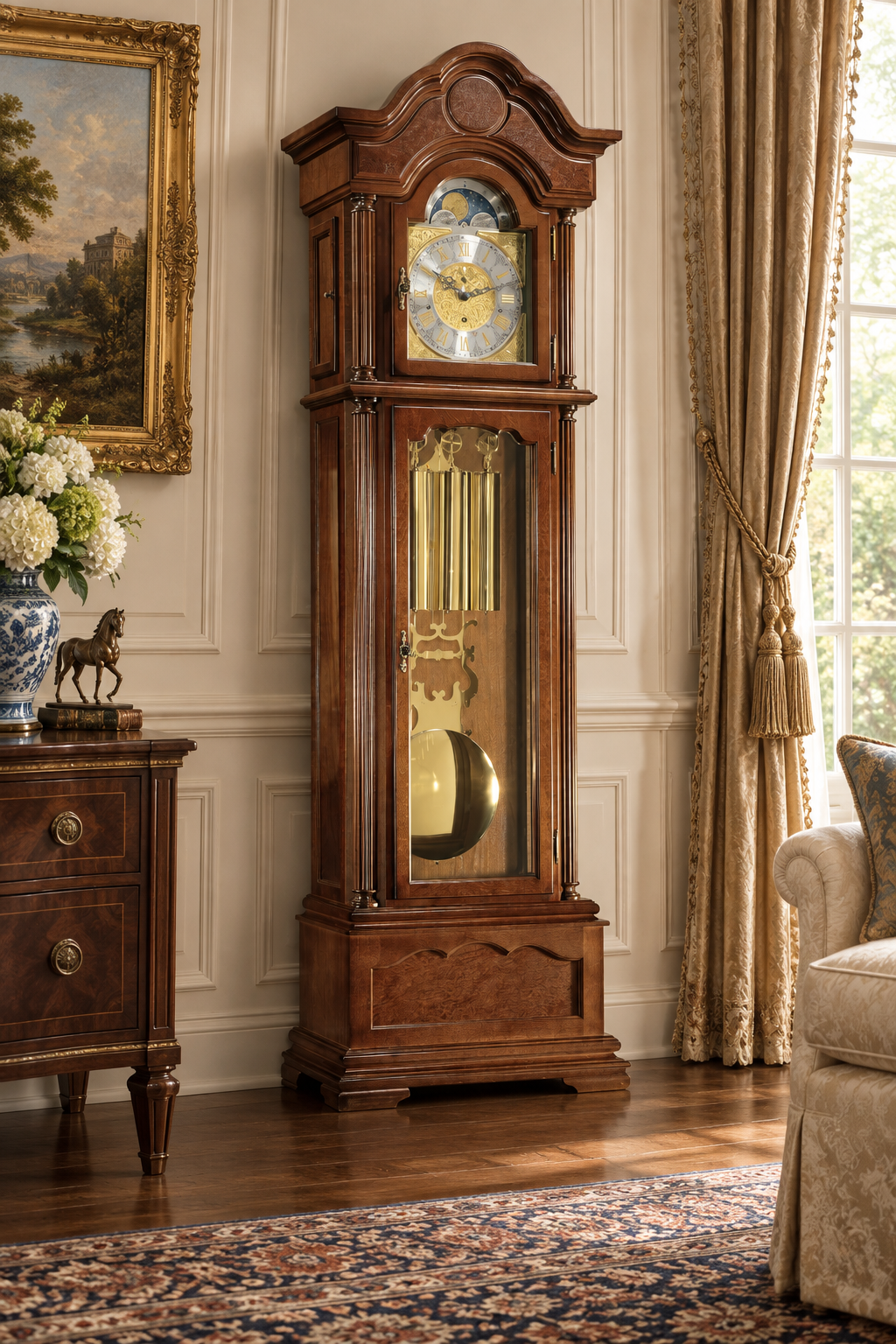 Hermle Temple Floor Clock