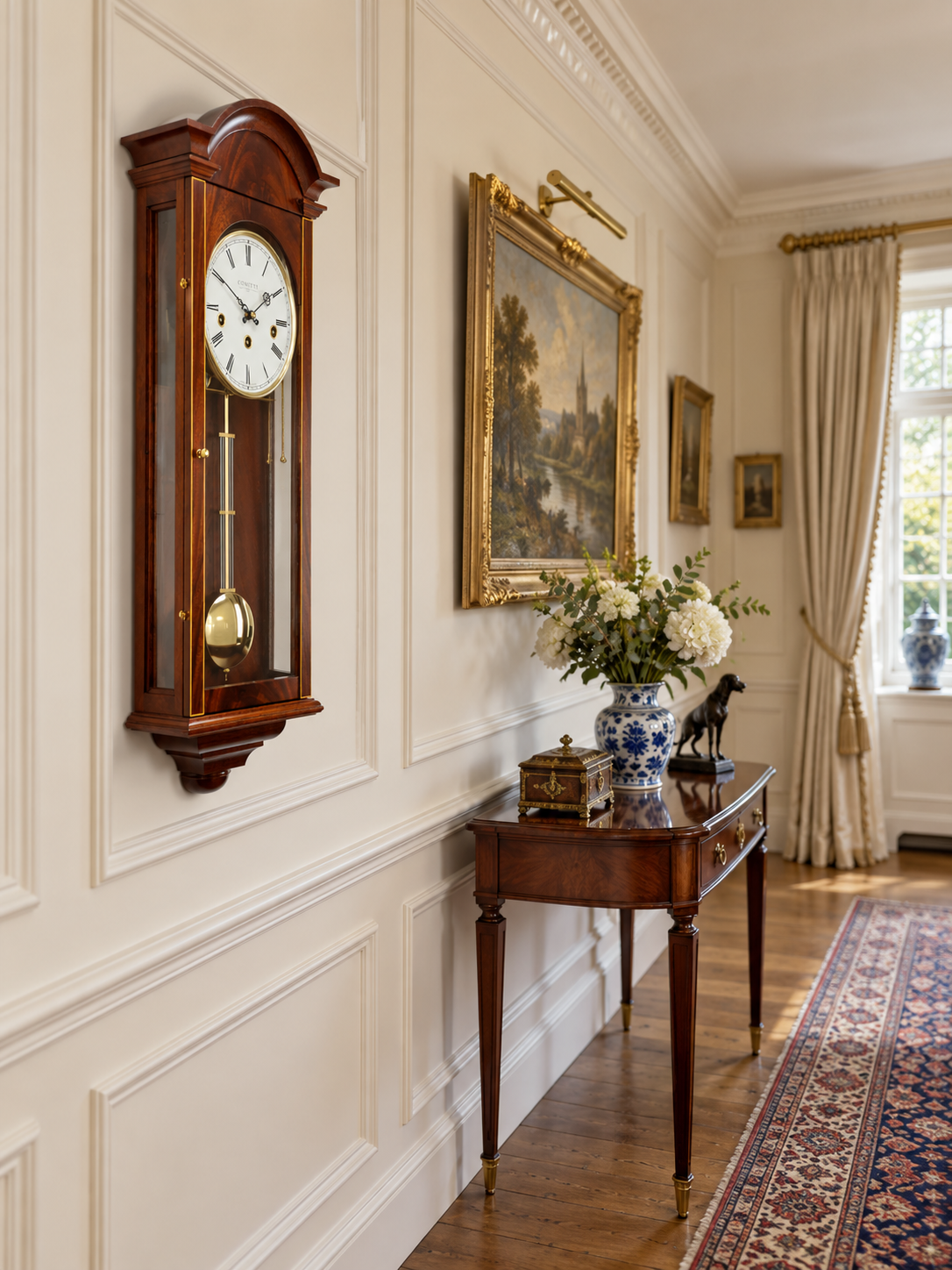 The Oxford Wall Clock – Mahogany