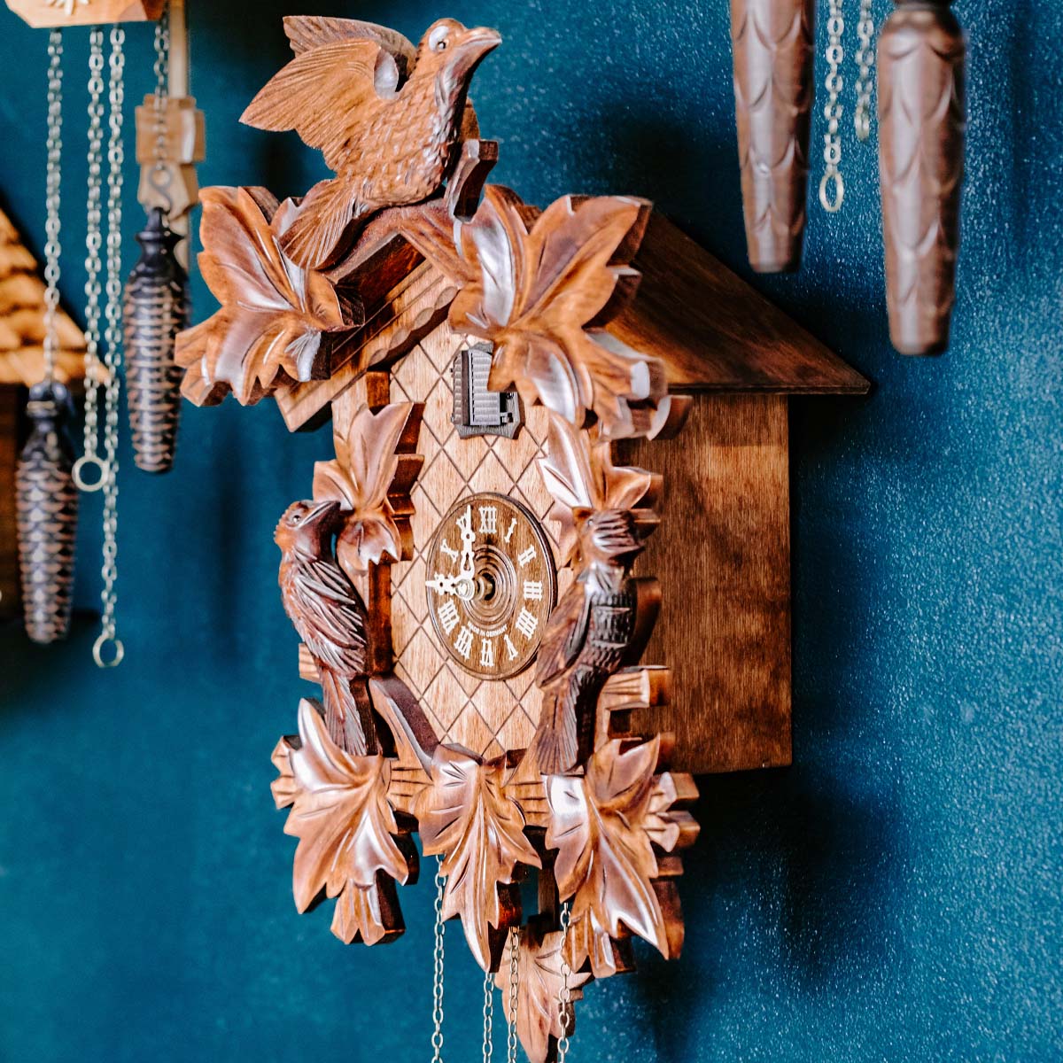 Trenkle Villingen Carved Bird Musical Cuckoo Clock - view 2