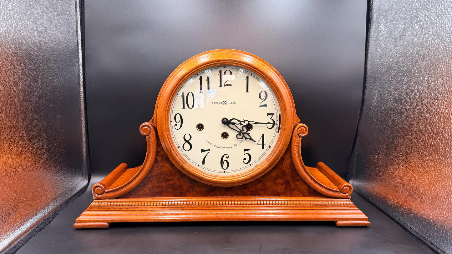 Howard Miller Hadley 78th Anniversary Edition - Burl Wood Mantel Clock – Kieninger Westminster Chime