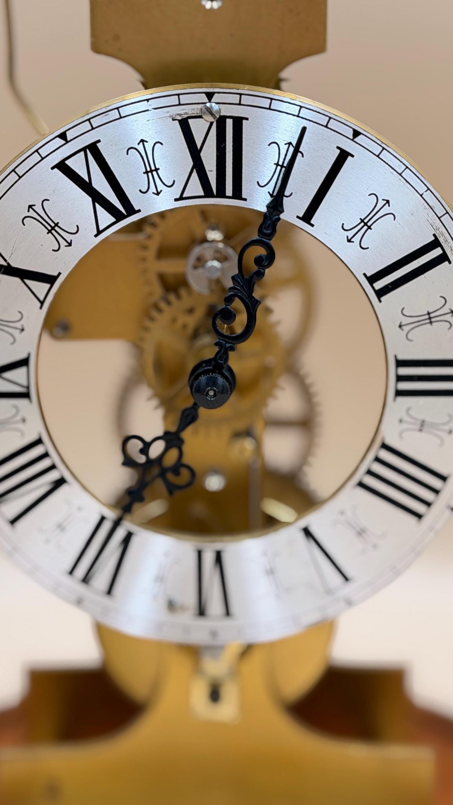 Vintage Kieninger Skeleton Clock – German Brass Bell Strike – Serviced