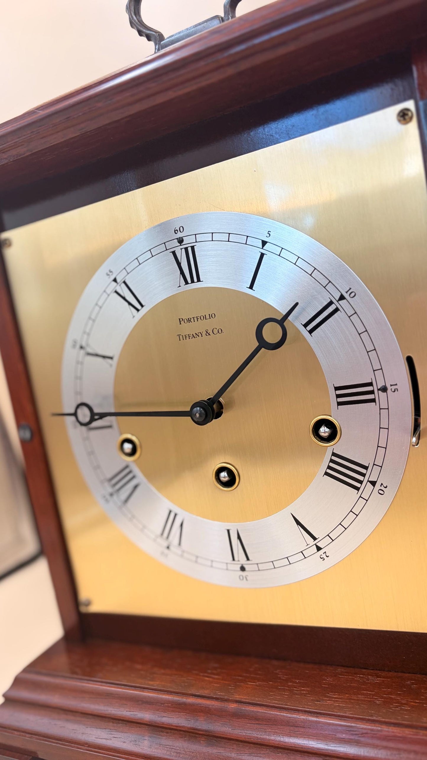 Tiffany & Co. Mechanical Mantel Clock – Chiming Bracket Clock – Freshly Serviced – With Original Tiffany Paperwork