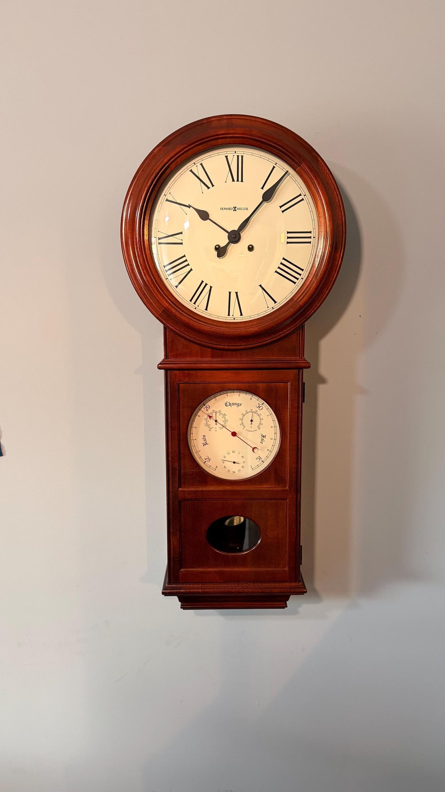Howard Miller Lawyer Wall Clock - Executive Mechanical Timepiece - Bim Bam Chime