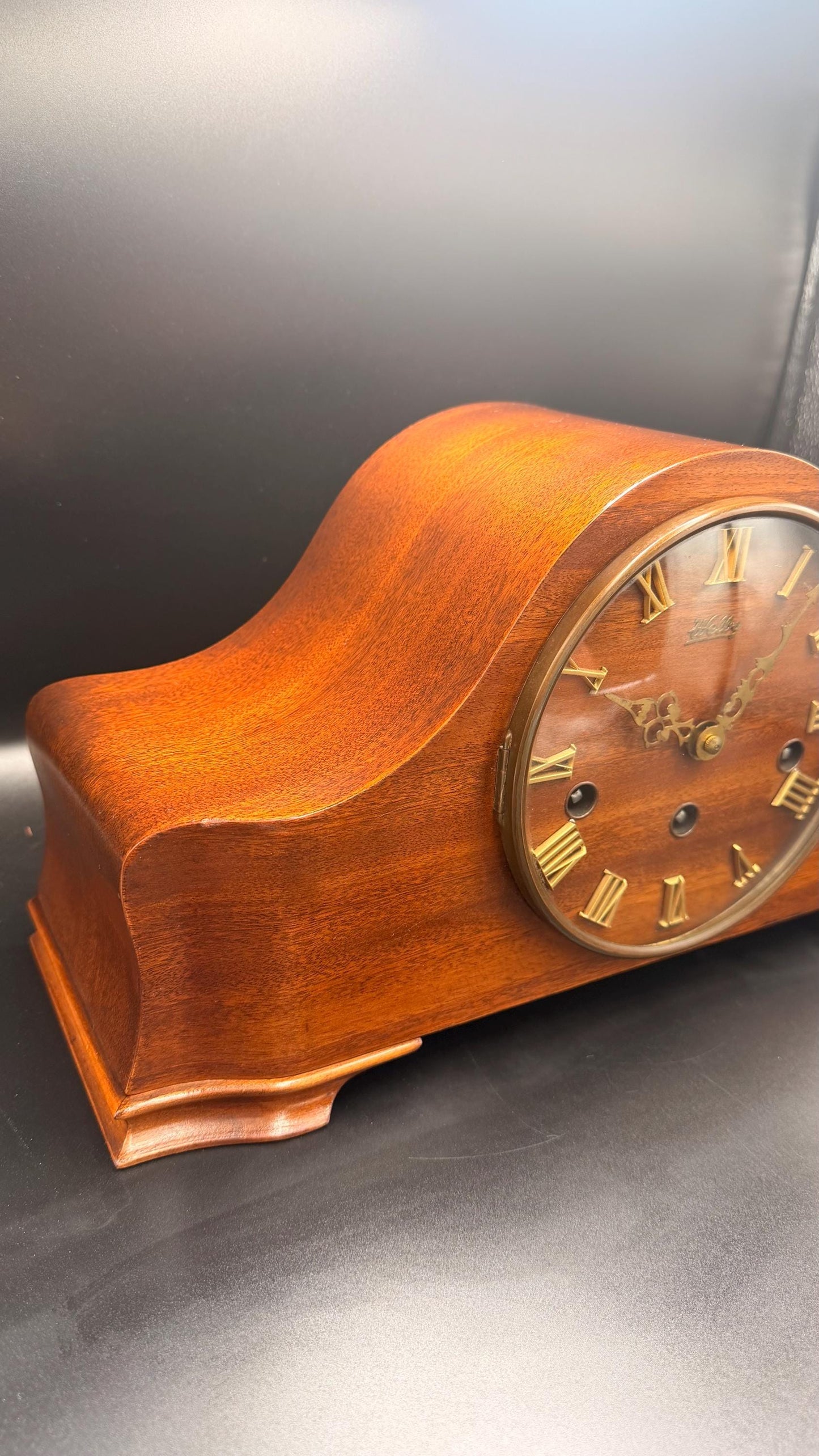 Vintage Welby Westminster Mantel Clock – German 3-Train Mechanical, Chimes Quarterly, Serviced