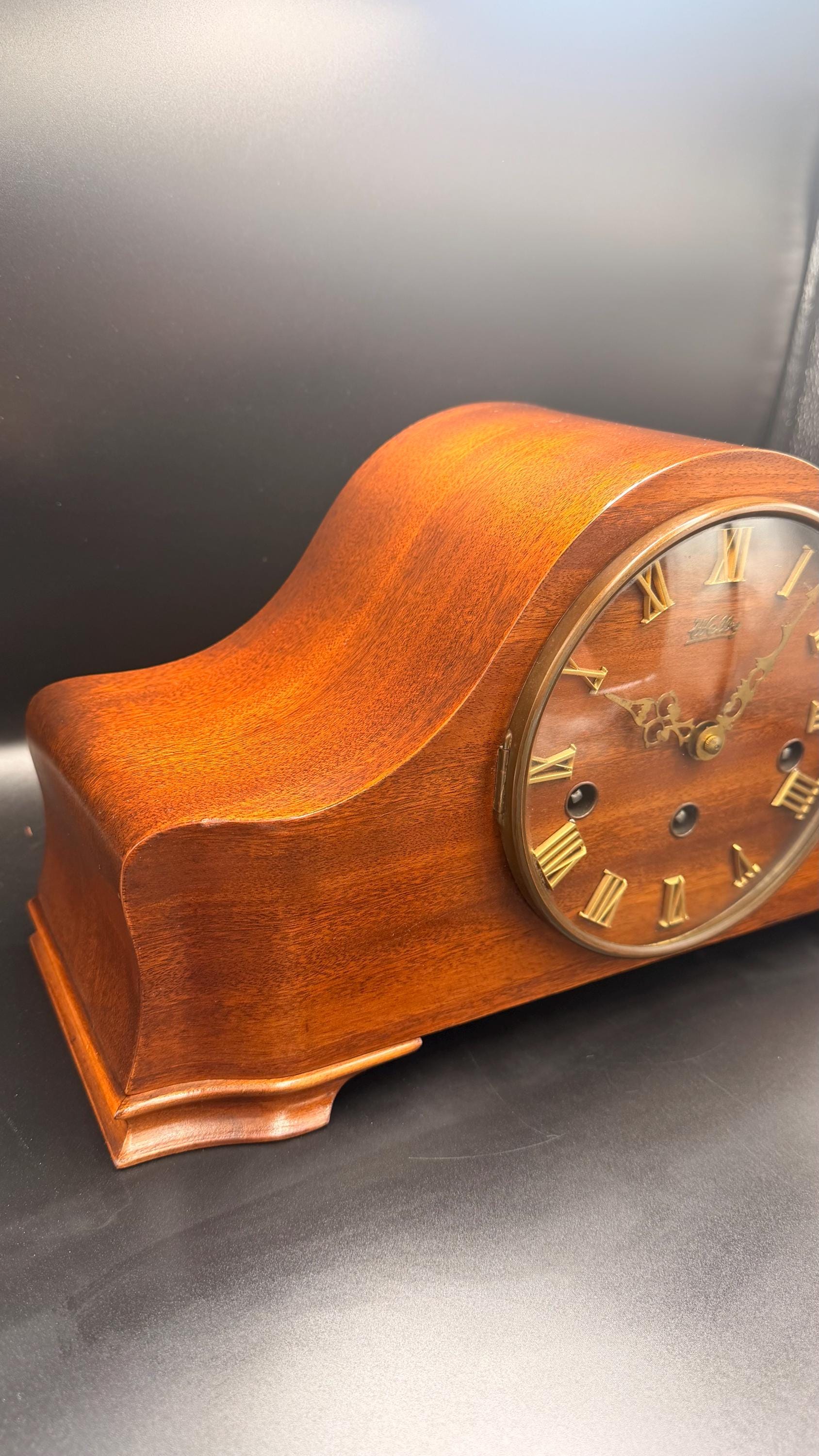 Vintage Welby Westminster Mantel Clock – German 3-Train Mechanical, Chimes Quarterly, Serviced