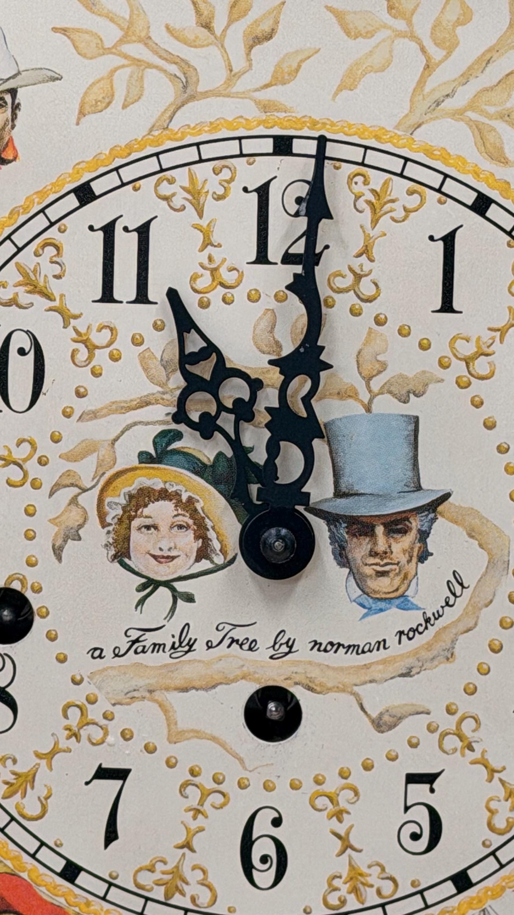Ridgeway Norman Rockwell Family Tree Mantel Clock – detail image 6