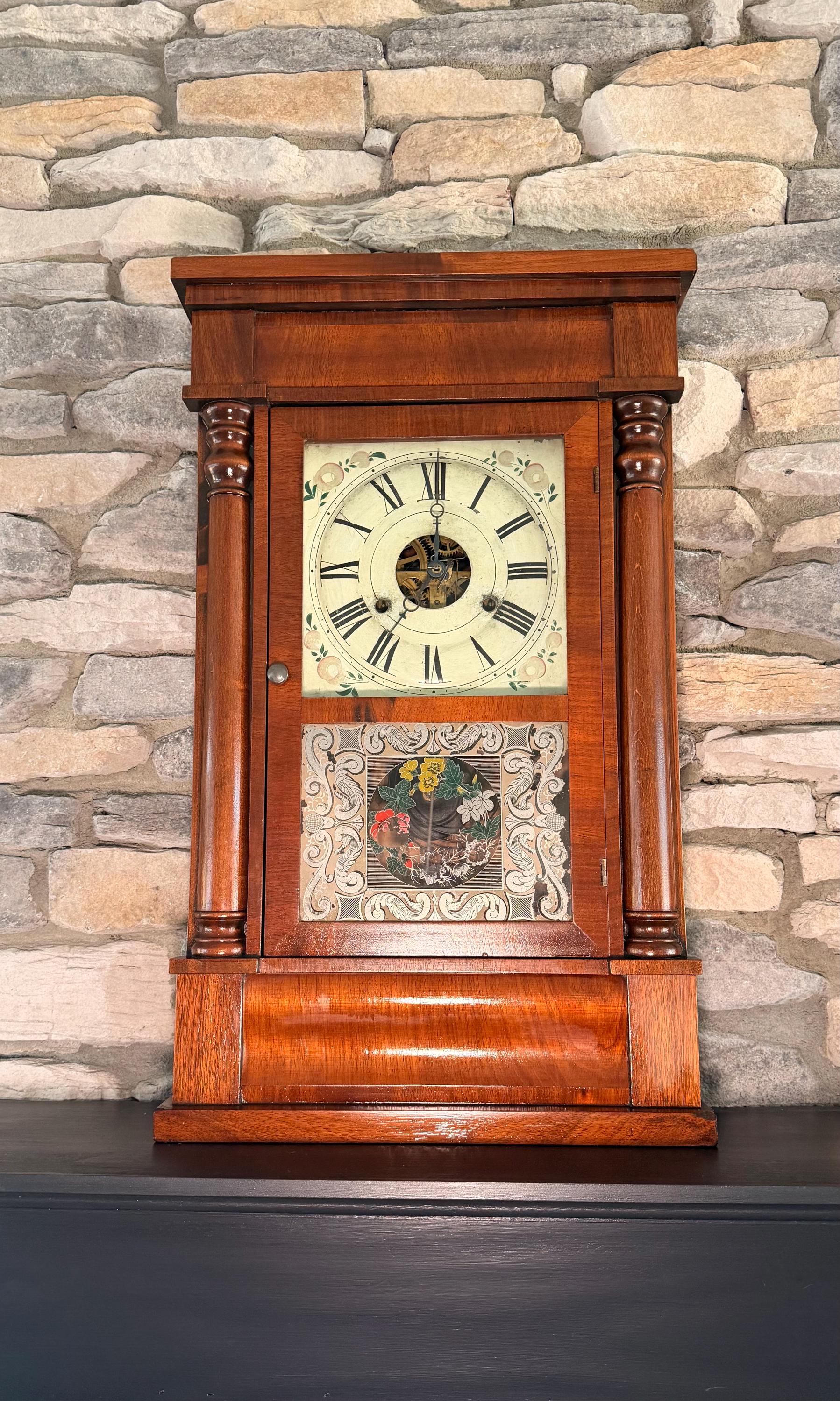 Antique Seth Thomas Ogee Shelf Clock – 30 Hour Brass Movement, Pre-Civil War Working Timepiece