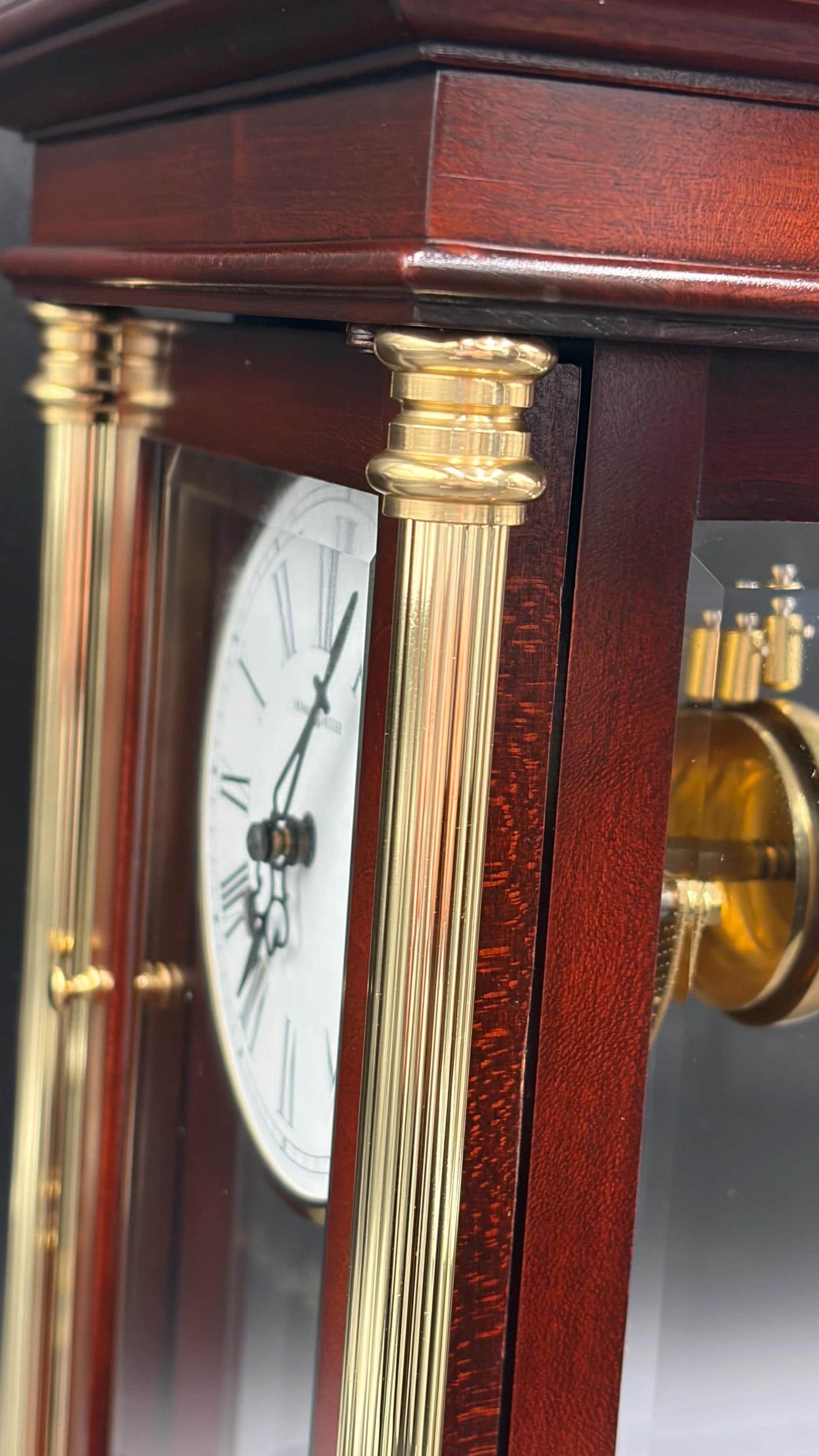 Howard Miller Tribute Crystal Regulator Mantel Clock 613-580 • Vintage 1990s Mechanical Hermle Movement • Collector-Grade with Key