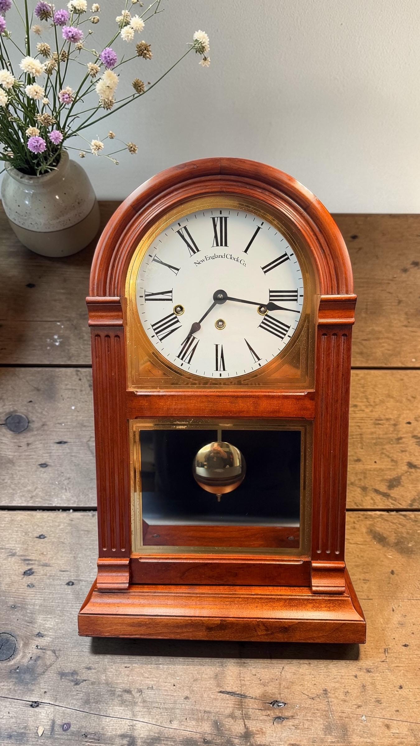 Large New England Clock Co Westminster Chime Mantel Clock - READ DESCRIPTION PLEASE