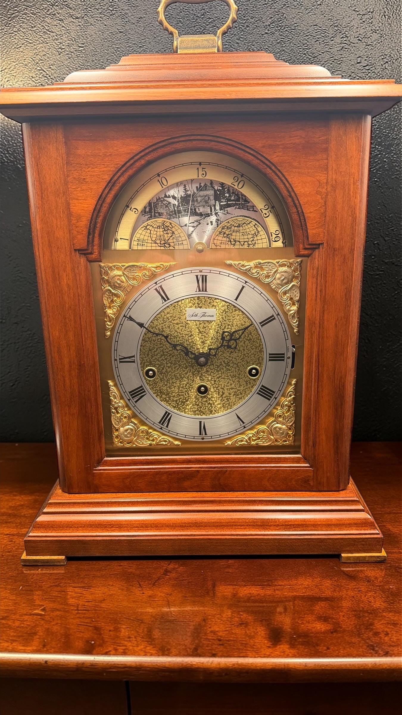Seth Thomas Bracket Clock - Westminster Chime - Moon Phase