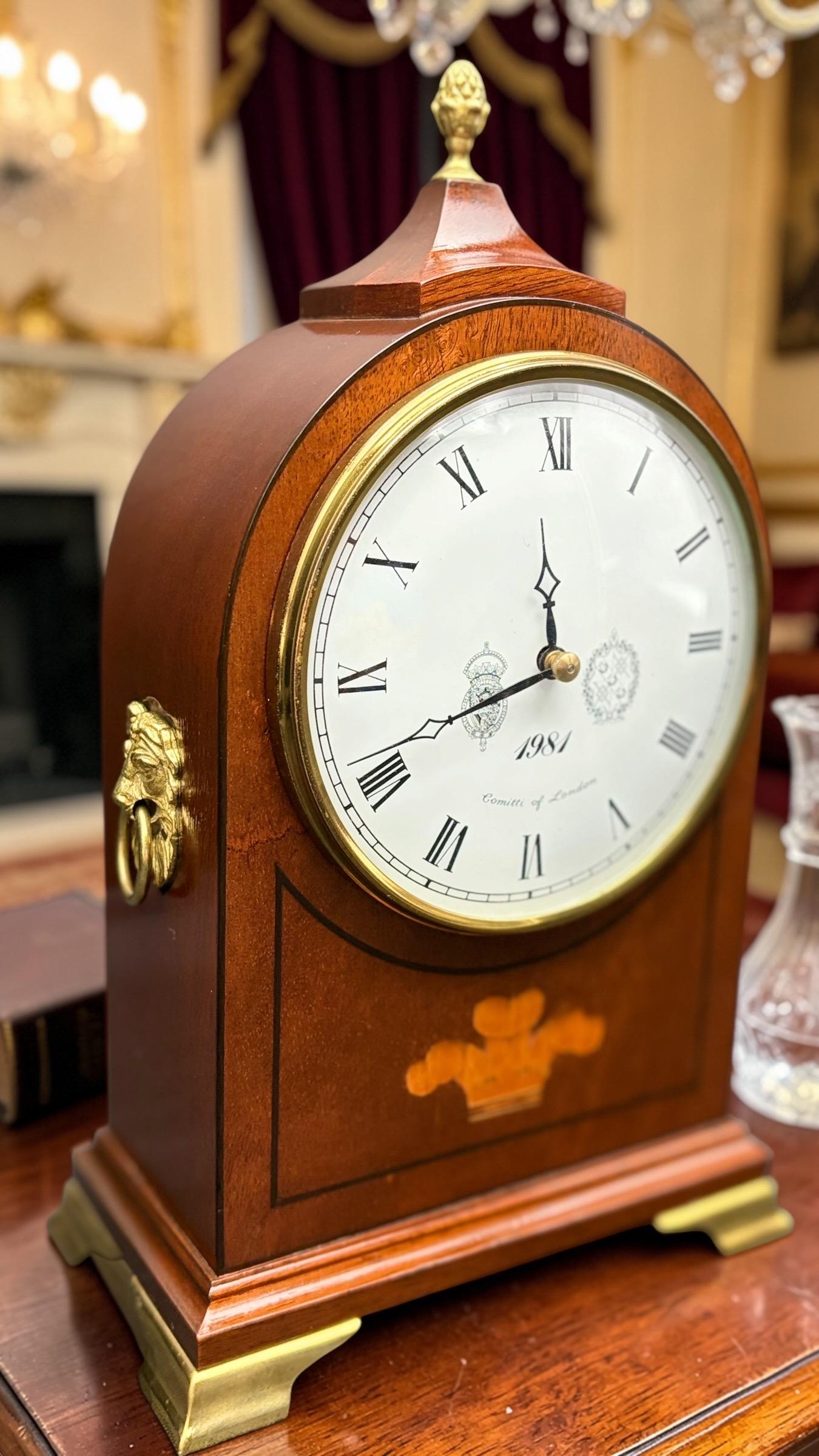 1981 Royal Wedding Mahogany Mantel Clock – Comitti, Limited Edition