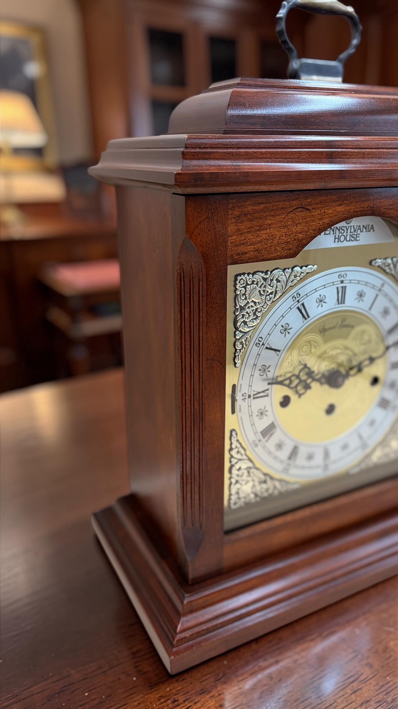 Pennsylvania House Mantel Clock – Brand New Hermle Movement – Westminster Chime – Heirloom Mechanical Bracket Clock
