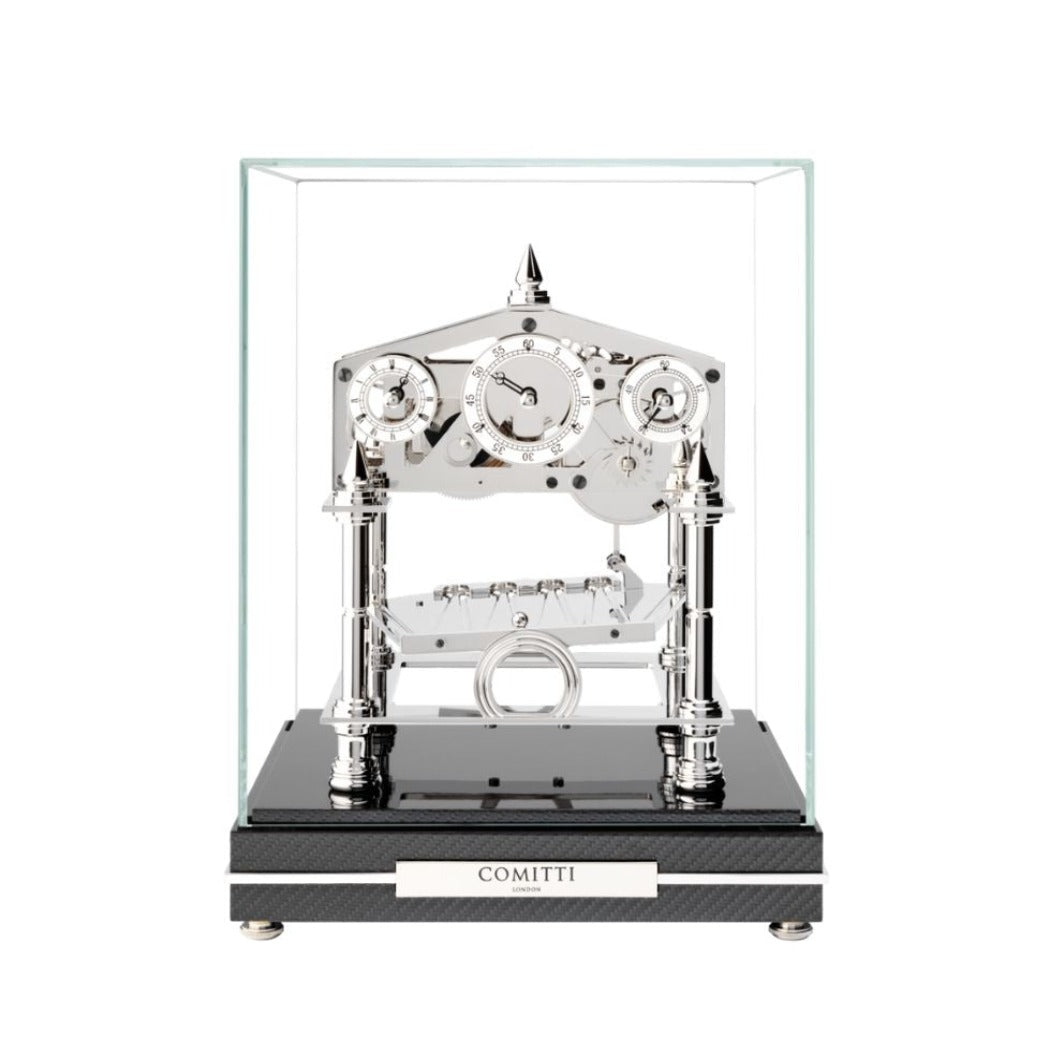 Comitti The Congreve – Rhodium & Carbon Fibre – front view