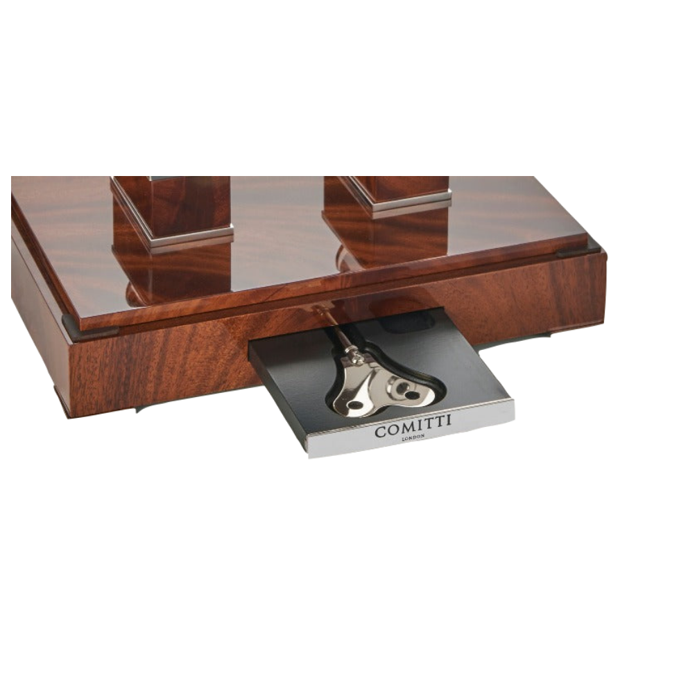Comitti The Navigator – Rhodium & Mahogany – product view 7